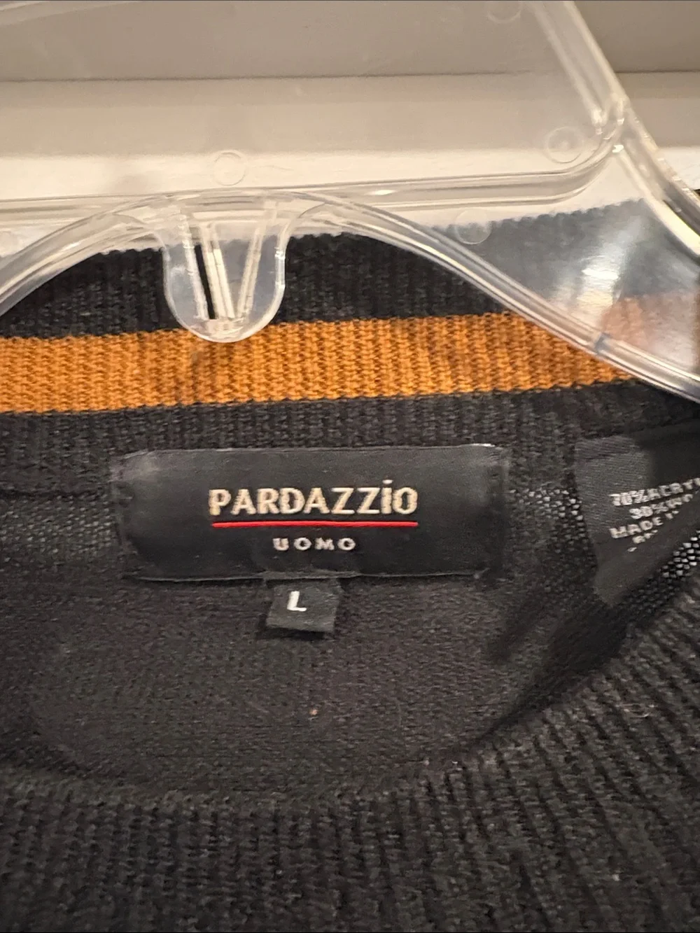 Panache Black and Gold Chevron Crewneck Sweater